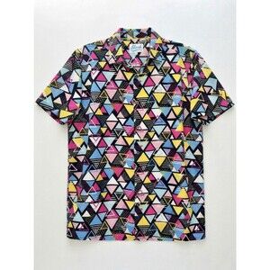 Fresh Prints of Bel-Air Geometric Print Button Down Shirt Men’s Large 90s EUC